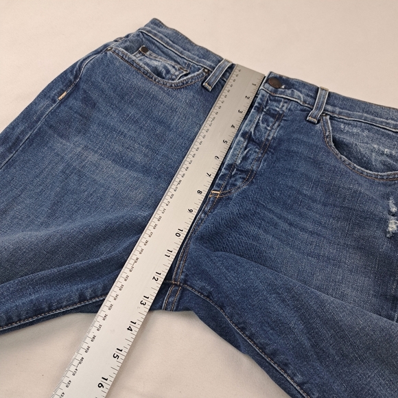 AO.LA by Alice + Olivia Women's High Rise Distressed Straight Jeans Size 30 - Picture 8 of 13